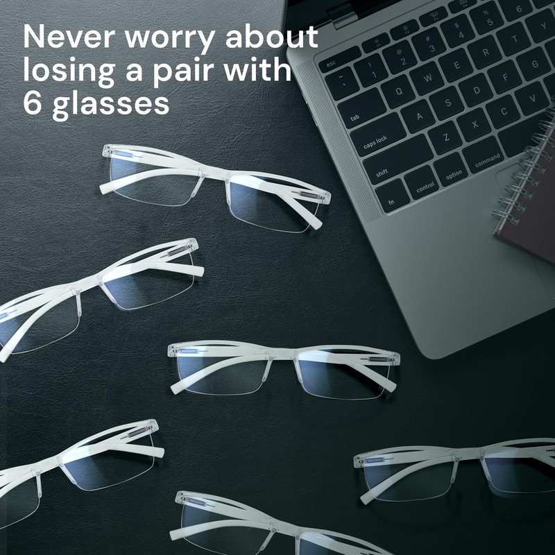 Gaoye Gaoye 6 Pack Reading Glasses Men/Women, Eyeglasses, Blue Light
