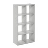 Furinno Cubicle Open Back Decorative Cube Storage Organizer, 8-Cube, Light