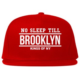 Kings Of NY No Sleep Till Brooklyn Snapback Hat Red