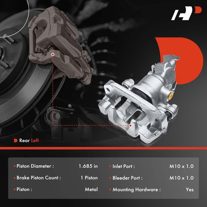 A-Premium Disc Brake Caliper Assembly with Bracket Compatible with Select