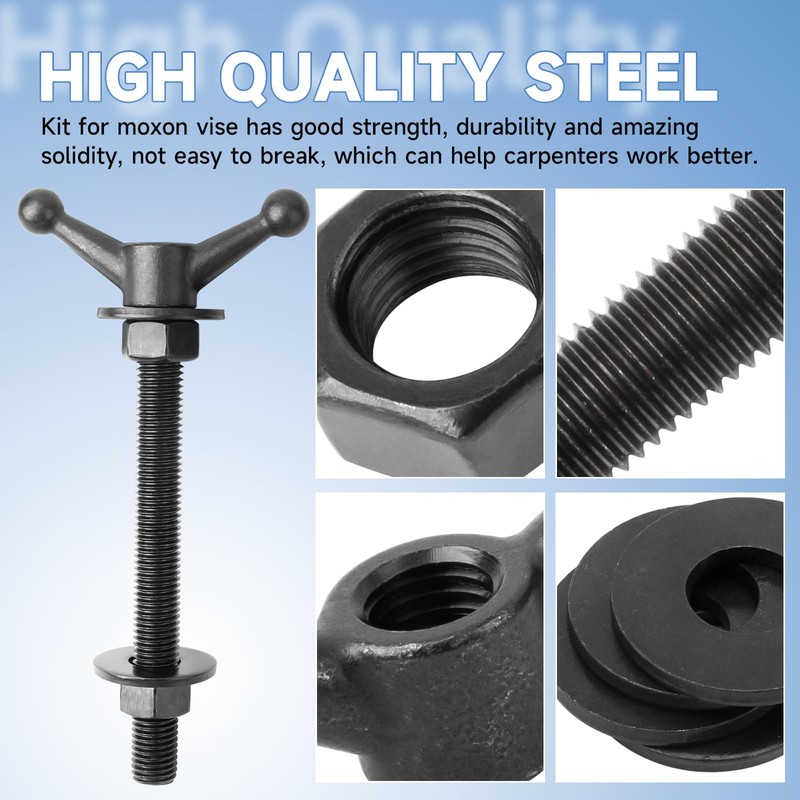Hardware Kit for Moxon Vise, Bench Vise Screw Kit Includes