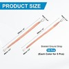 sourcing map 10Pcs Braided Ground Strap 10" x 0.4", 12"