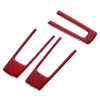 3Pcs Steering Wheel Frame Sticker Carbon Fiber Button Cover Trim