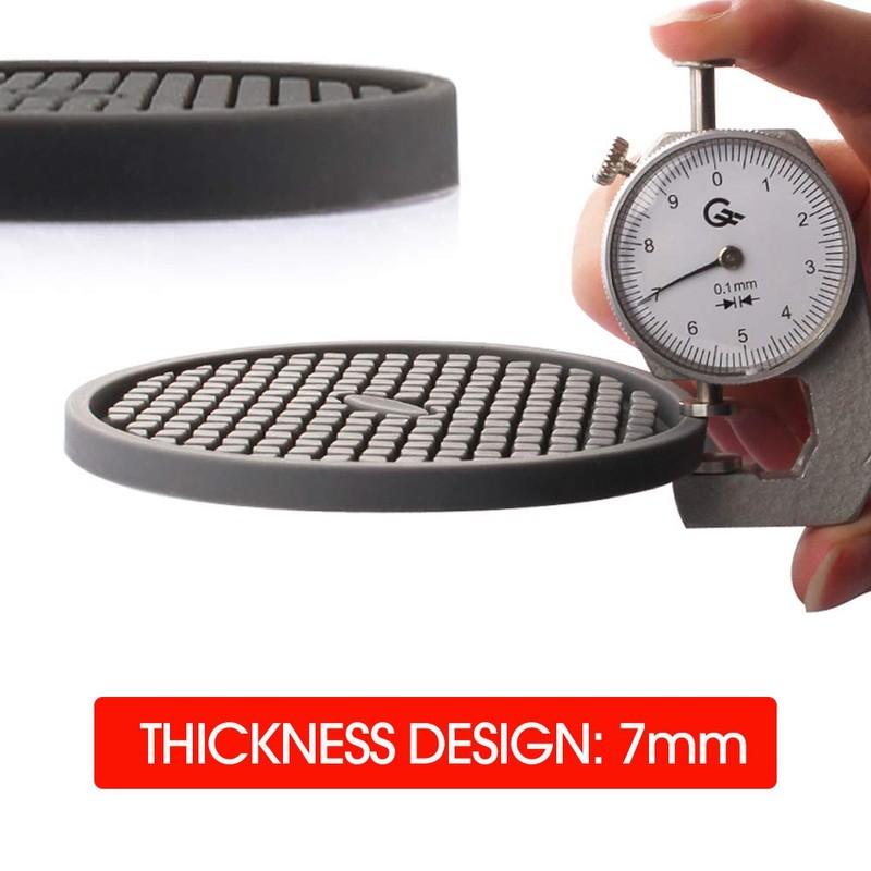 ME.FAN Silicone Coasters [6 Pack] Thickened Drink Coasters with Holder
