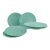 Anforama Juego De 6 Platos Trinche Elegantes Melamina Brillante Aqua