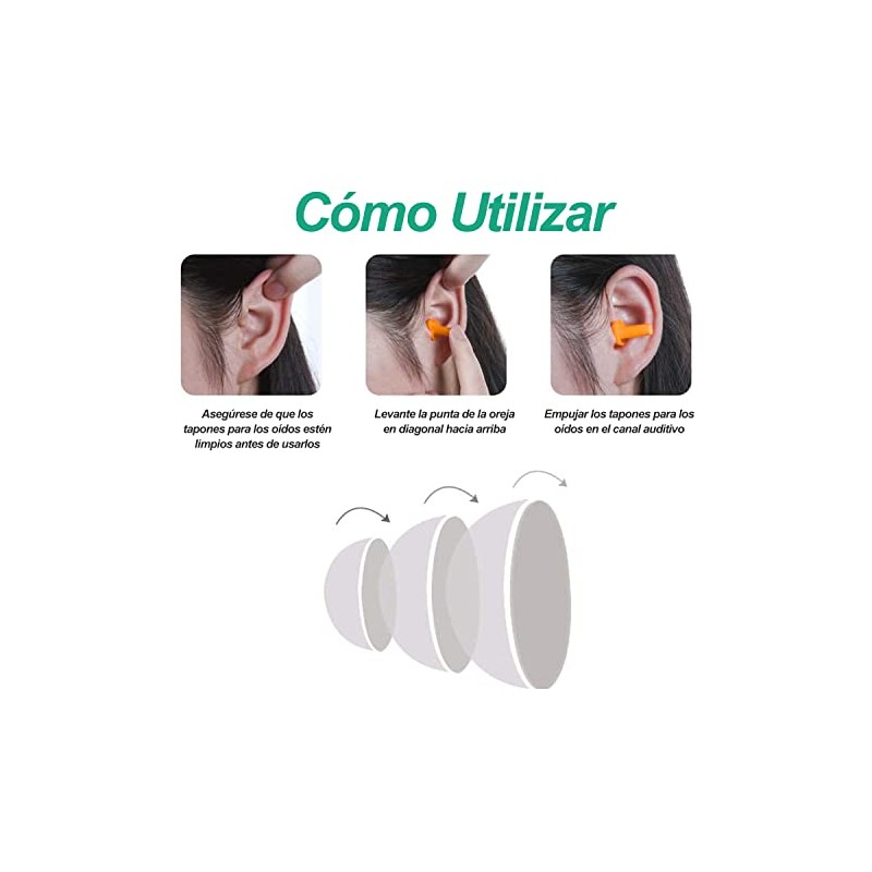 12 Pares De Tapones De Silicona Con Cuerda, Reutilizables Para