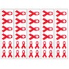 40 Red Ribbon Temporary Tattoos: HIV/AIDS Awareness Tattoo