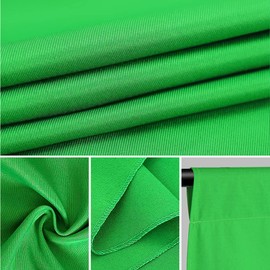 CPLIRIS 10x20ft Green Screen Backdrop for Photography, Chromakey Large Green Screen Pure Polyester Collapsible Green Fabric for Photoshoot, Game Live Steaming，Video Conference