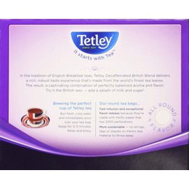 Tetley British Blend Decaffeinated Black Tea, 40 Tea Bags