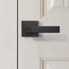 Probrico Entry Door Levers Matte Black with Same Keys, Heavy