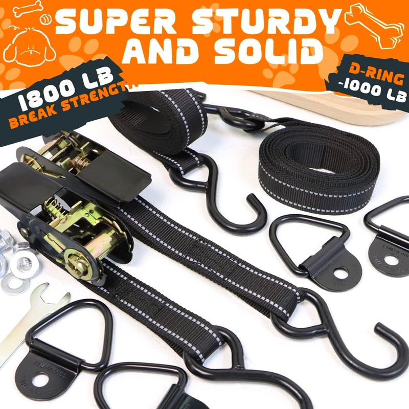 Terixe 4 Pack Tie Down Kit for Ruffland Kennel -