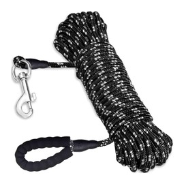 Long Training Leash for Dog, 10m/32.8ft Dog Training-Lead with Reflective Tape and Soft Handle for Hiking, Camping, Walking