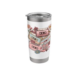 Vintage Cassette Tapes Wildflower Western Music Country Boot Stainless Steel Insulated Tumbler