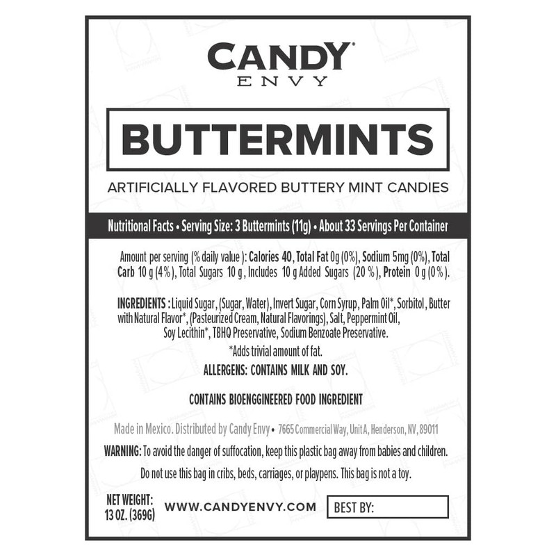 Candy Envy - Red Wrapped Buttermints - 13 oz. Bag