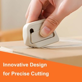 2025 New Magnetic Box Cutter – Retractable Utility Knife with Ceramic Blade, Safe for Kids,Home and Office, Cardboard Cutting Tool