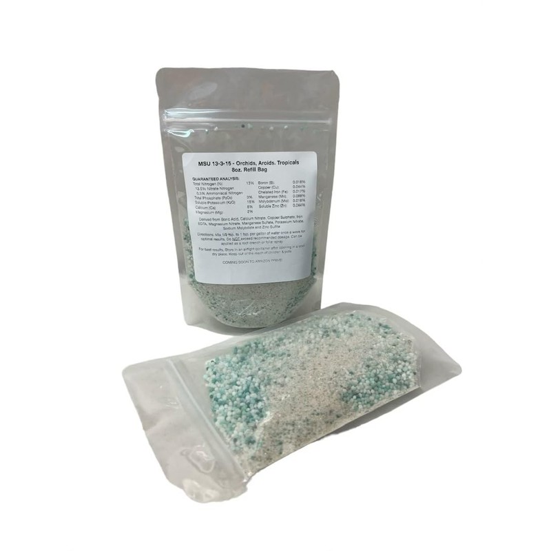 MSU Orchid Fertilizer 13-3-15 Reverse Osmosis, Rain, Tap Water Formula