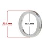Circuit Performance 73.1mm OD to 56.1mm ID Silver Aluminum Hub