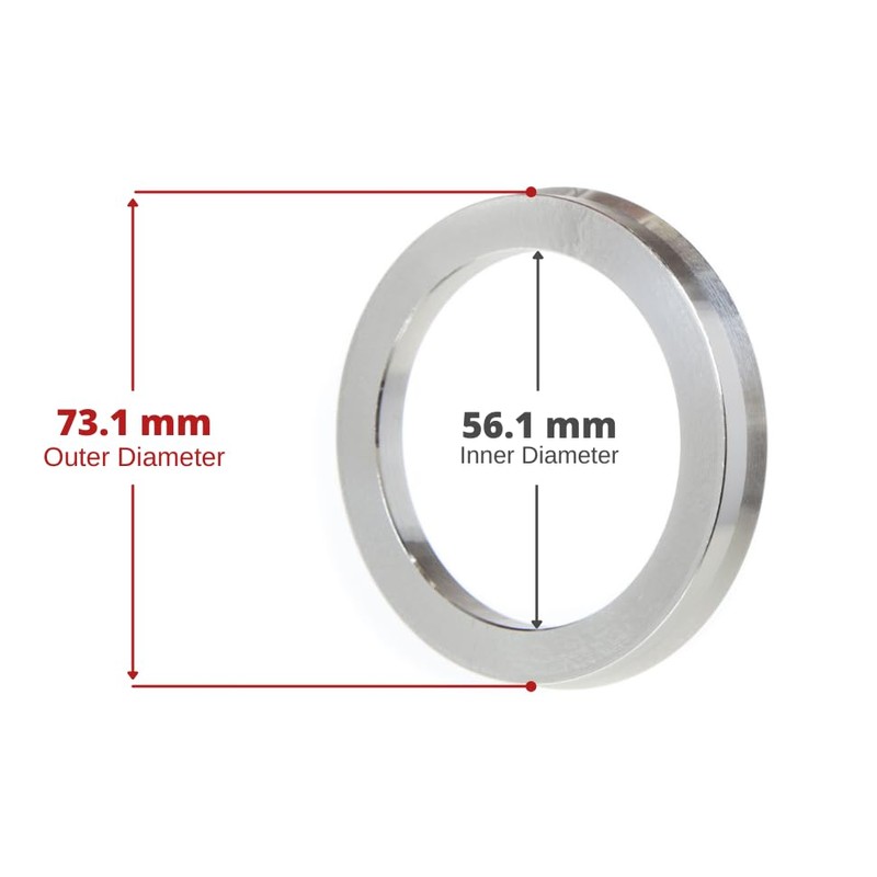 Circuit Performance 73.1mm OD to 56.1mm ID Silver Aluminum Hub
