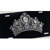 Engraved Princess Queen Crown Tiara Car Tag Diamond Etched Novelty