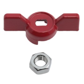 yukata 1 Set DN20 Ball Valve Handle with Nuts, 5 x 8 mm Red Lever