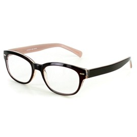 Aloha Eyewear Islander RX01 Fashion Reading Glasses with Rounded Classic Style Frames 51mm x 18mm x 140mm (Brown +1.25)