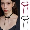 Fogun Unique Bowknot Neckpiece Elegant Black Bowknot Necklace Delicate Neckband