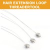 3 Pcs Nano Rings Loop Threader Tool, Professional Hair Extension