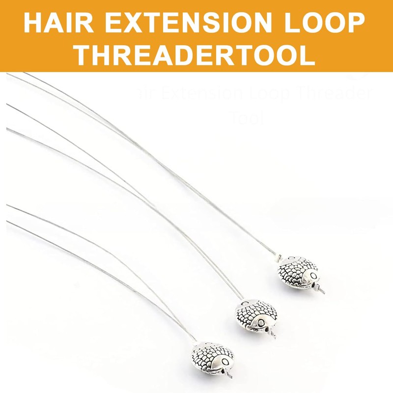 3 Pcs Nano Rings Loop Threader Tool, Professional Hair Extension