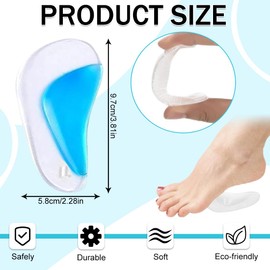 DOKRIN Orthopädische Einlegesohlen,3 Paar Plattfuß-Korrekturpolster, weiche Fußgewölbe-Stützpolster