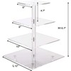 weddingwish Cupcake Stand, 4-Tier Square Acrylic Cupcake Display Stand with