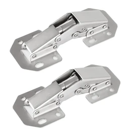 DOBOGA 2-Pack Hidden Hinges for Cabinet Doors Frameless, Concealed Cabinet Hinges, Surface Mount Hinges