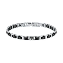 Maserati Maserati Jewels Men's Bracelet 22 cm Stainless Steel Ceramic PVD JM420ATI07, Stainless Steel