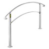 VEVOR Handrail for Outdoor Steps, 2-3 Steps White Arch#1, Adjustable
