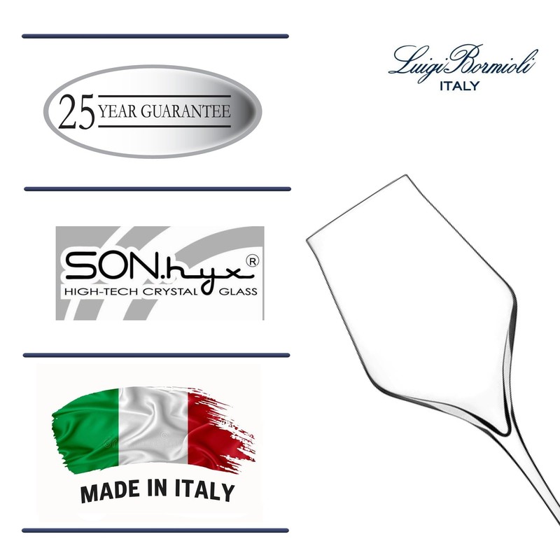 Luigi Bormioli Supremo Chianti Stemglasses (Set of 2), 15.25 oz,