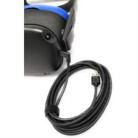 TNE 10ft Link Cable for Oculus Quest 2/3 Type-C Right Angle to USB A Charging Cord
