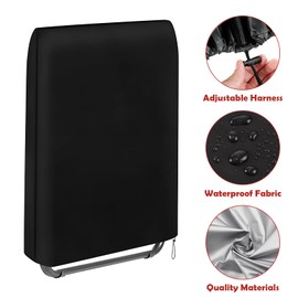 Joyan Protective Cover for Garden Furniture, Waterproof and Windproof, UV-Resistant 600D Oxford Cover for Folding Recliner Chair, Heavy Duty Protective Cover for Garden Lounger and Sun Lounger, 93 x