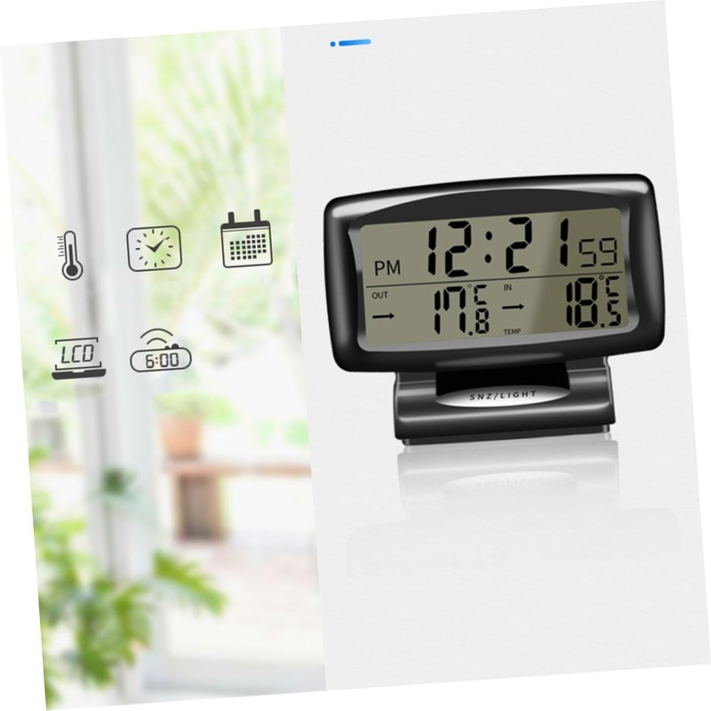 CHILDWEET Mechanical Car Thermometer Night Light Dual Temperature Gauge for