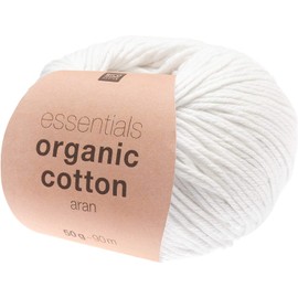 Essentials Organic Cotton Aran 001 White