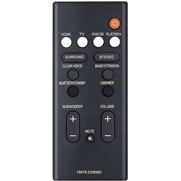 Replacement Remote Control FSR78 ZV28960 for Yamaha YAS-207 YAS207 YAS-1080