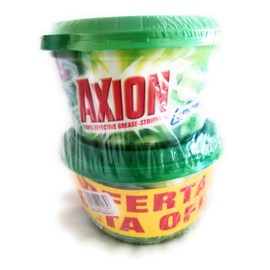 Axion Dishwashing Paste Detergent (Pack of 2) Lemon Dish Soap 15 oz. 100% Effective Grease Stripping.