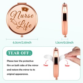 Nurse Life Makeup Mirror Future Nurse Birthday Gift Nursing Student Graduation Gifts Compact Mirror Christmas Nurses' Week Gift for Nurse RN Appreciation Inspirational Gifts Pocket Mirrors