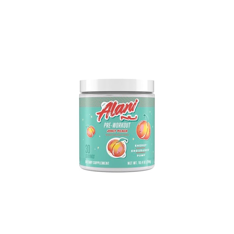 Alani Nu Pre Workout Powder Juicy Peach, Amino Energy Boost,