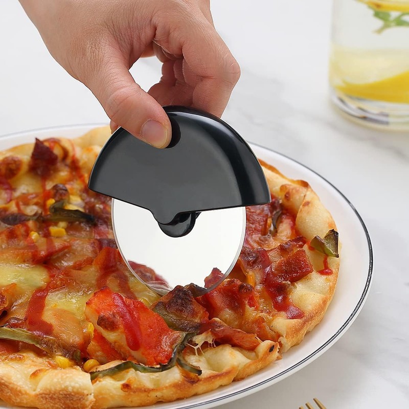 Pizza Cutter Wheel Pack of 2 with Protective Blade Cover,