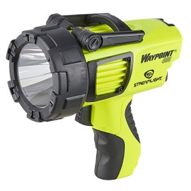 Streamlight 44910 WayPoint 400 1400-Lumen 400,000-Candela Rechargeable Handheld LED Spotlight for Outdoor, Marine, and Emergency Use, Yellow