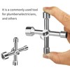 Zovator 4-Way Multifunctional Key, 4-Way 5 Size Inner Dimensions 7