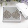 Lace Cutout Dangle Earrings, Lightweight Teardrop on Hypoallergenic Titanium Hooks