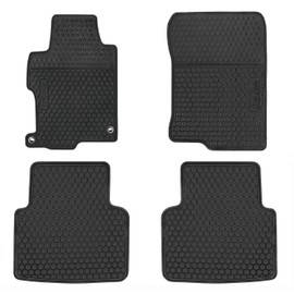 HD-Mart Car Rubber Floor Mat for Honda Accord 9th Generation 2017-2016-2015-2014-2013 Custom Fit Full Black Auto Liner Mats All Weather Protection Heavy Duty Odorless