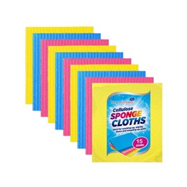 Eco-Friendly Swedish Dishcloths Cellulose Sponge Cloth Biodegradable Super Absorbent for Washing Dishes, Wiping Down Surfaces & Mopping Up Spills Kitchen Household Multi-Purpose Reusable Cloths (5)