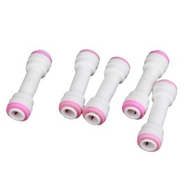 Malida 1/4" RO Water Tube Fitting Check Valve,Straight Quick Push to Connect Check Valve,for Ro Water Systems,Water Purifier, Pack of 5