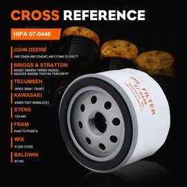 Hipa AM125424 Oil Filter for John Deer GY20577 AM125424c D100 D105 D110 D120 D125 D130 D140 D150 D155 D160 D170